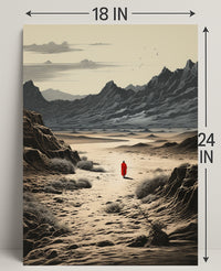 Solitary Wanderer In The Desert Poster
