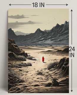 Solitary Wanderer In The Desert Poster