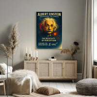 Albert Einstein Vintage Physics Inspiration Poster