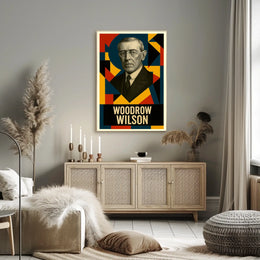 Woodrow Wilson 28th President of the United States Abstract Pop Poster