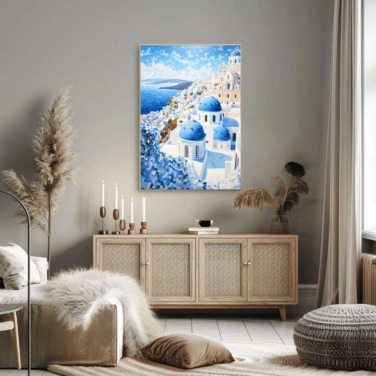 Santorini Aegean Sea Travel Art Print