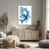Majestic Shark Illustration Poster