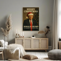 Merry Christmas Suit and Tree Cultural or Heritage Poster