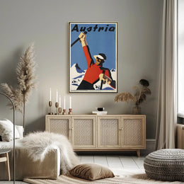 Austria Skiing Poster PosterGoat