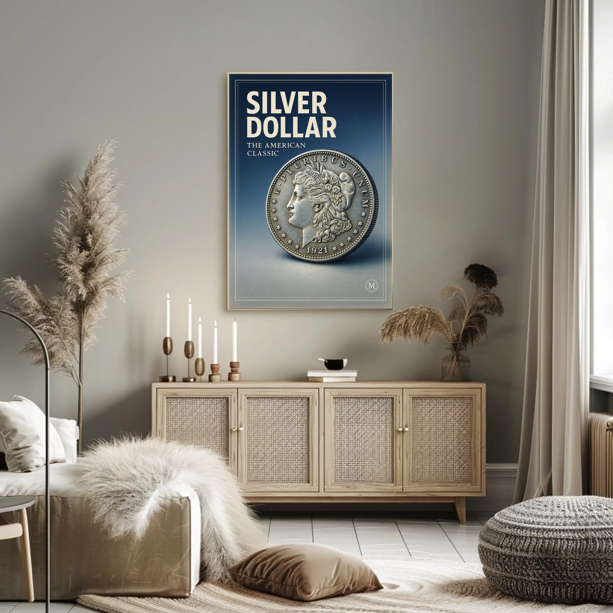 Silver Dollar The American Classic Poster PosterGoat