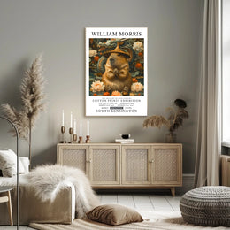 William Morris Surreal Capybara Art Fantasy or Mythology Poster