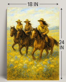 Riders in the Field Poster PosterGoat