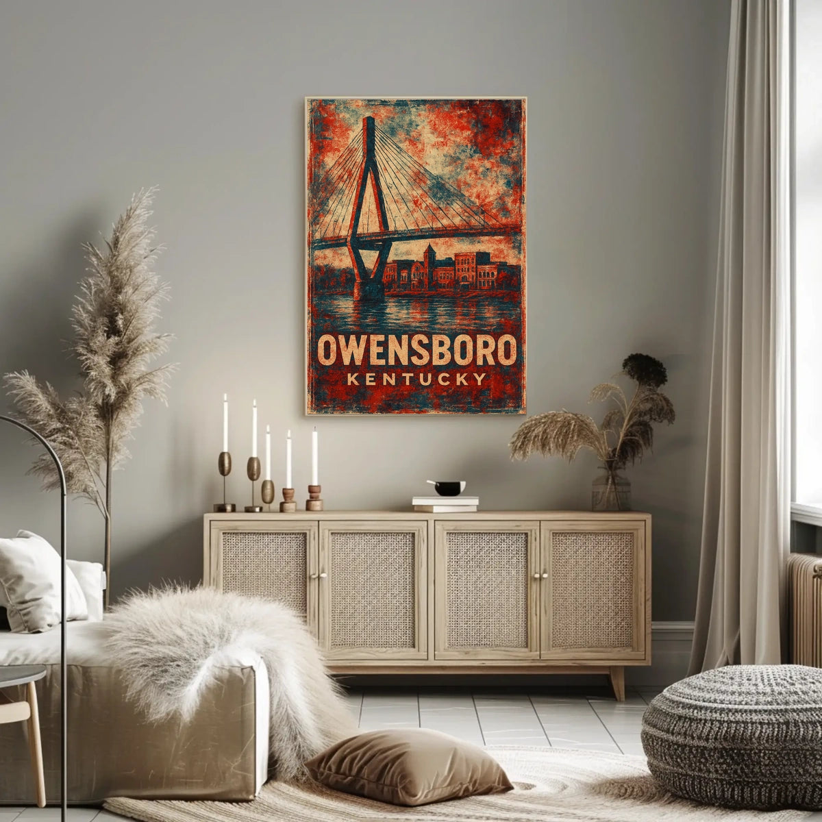 Owensboro, Kentucky Bridge And Skyline Poster