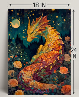 Mystical Dragon Garden Enchantment Fantasy or Mythology Poster