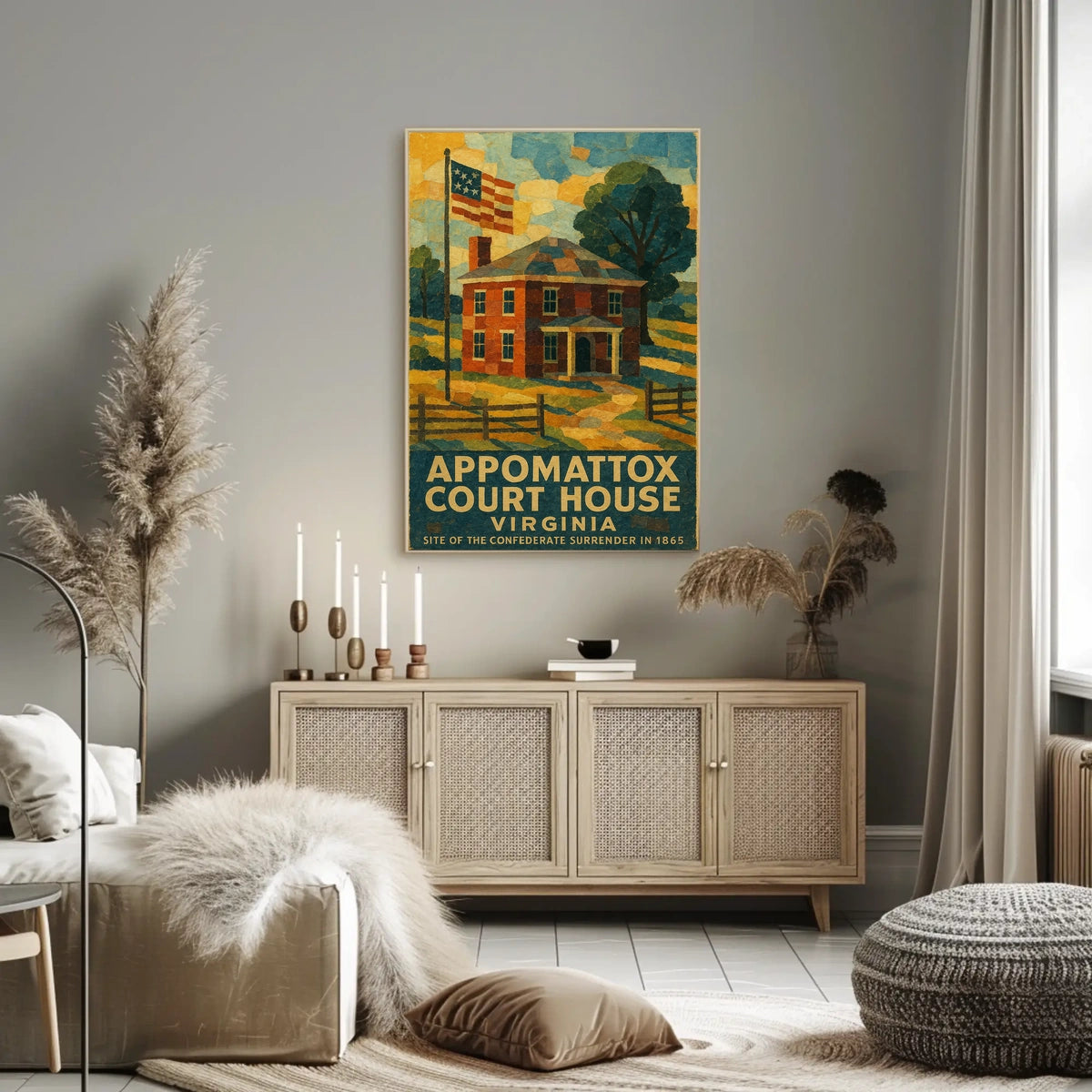 Appomattox Court House Historical Poster