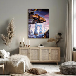 Futuristic Cityscape Extraterrestrial Wonders Futuristic Sci-Fi Poster