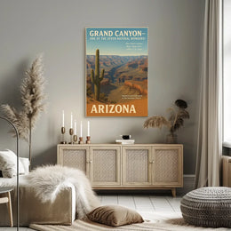 Grand Canyon Vintage Travel Aesthetic Poster