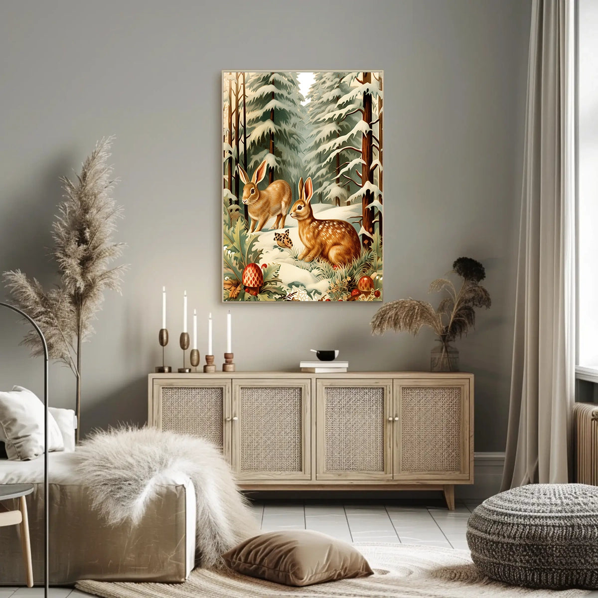 Winter Woodland Scene Poster