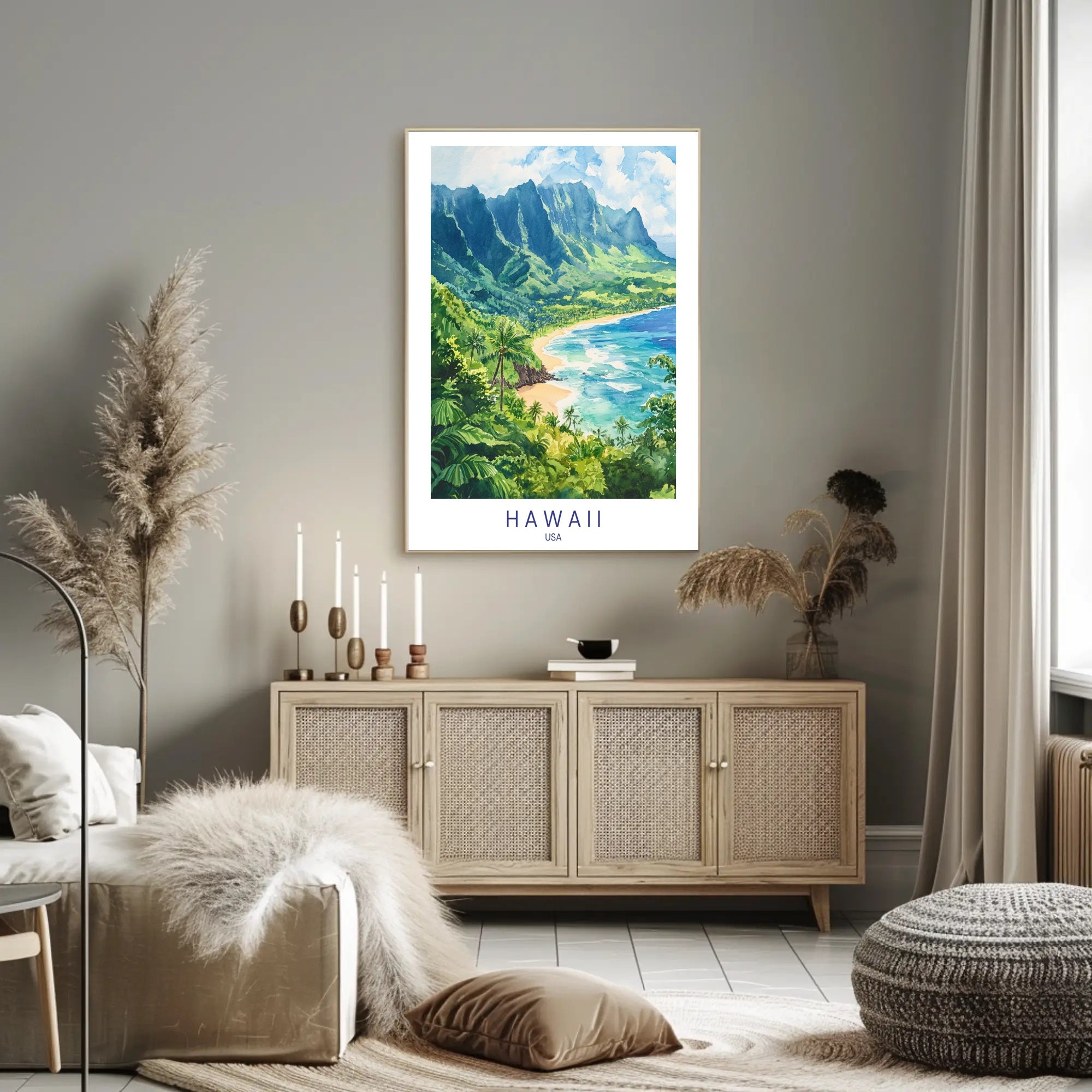 Scenic Hawaii Coastline Poster PosterGoat
