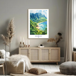 Scenic Hawaii Coastline Poster PosterGoat