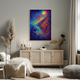 Mythical Sea Creature Fantasy Art Poster Print