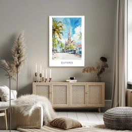 Vibrant Streets of Guyana Poster PosterGoat