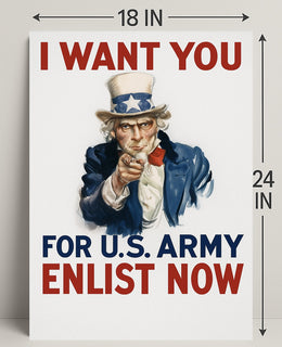 Uncle Sam Recruitment Poster PosterGoat