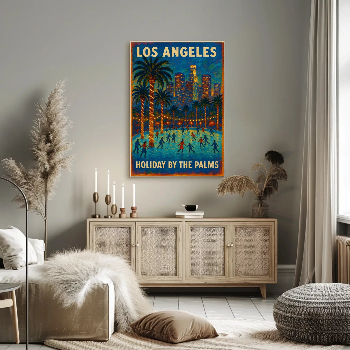 Los Angeles Holiday by the Palms Poster