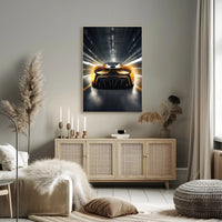 High-Performance Sports Car Futuristic Sci-Fi Poster