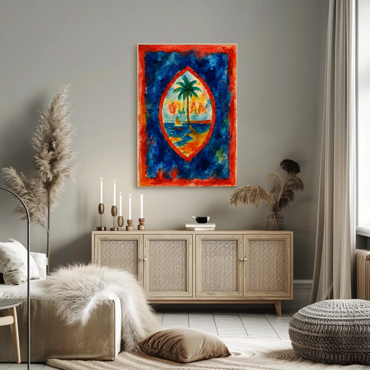 Vibrant Island Emblem Poster