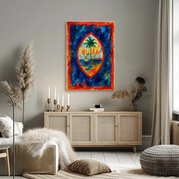 Vibrant Island Emblem Poster