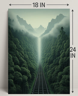 Journey Through The Misty Mountains Poster
