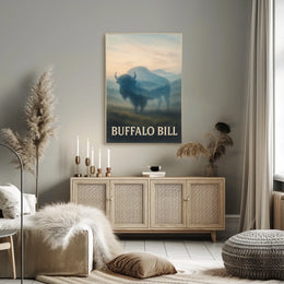 Buffalo Bill Wildlife Illustration Artistry Animal Poster