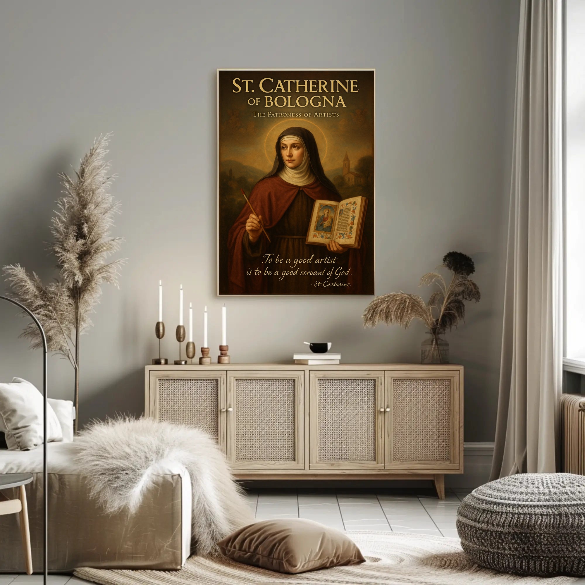 St. Catherine of Bologna  The Patroness of Artists Poster PosterGoat