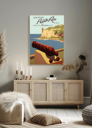 Puerto Rico Travel Poster - Explore Historical El Morro Destination