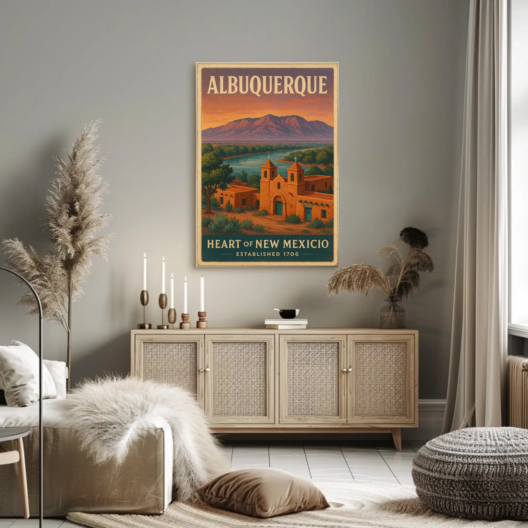 Albuquerque Heart of New Mexico Travel Poster