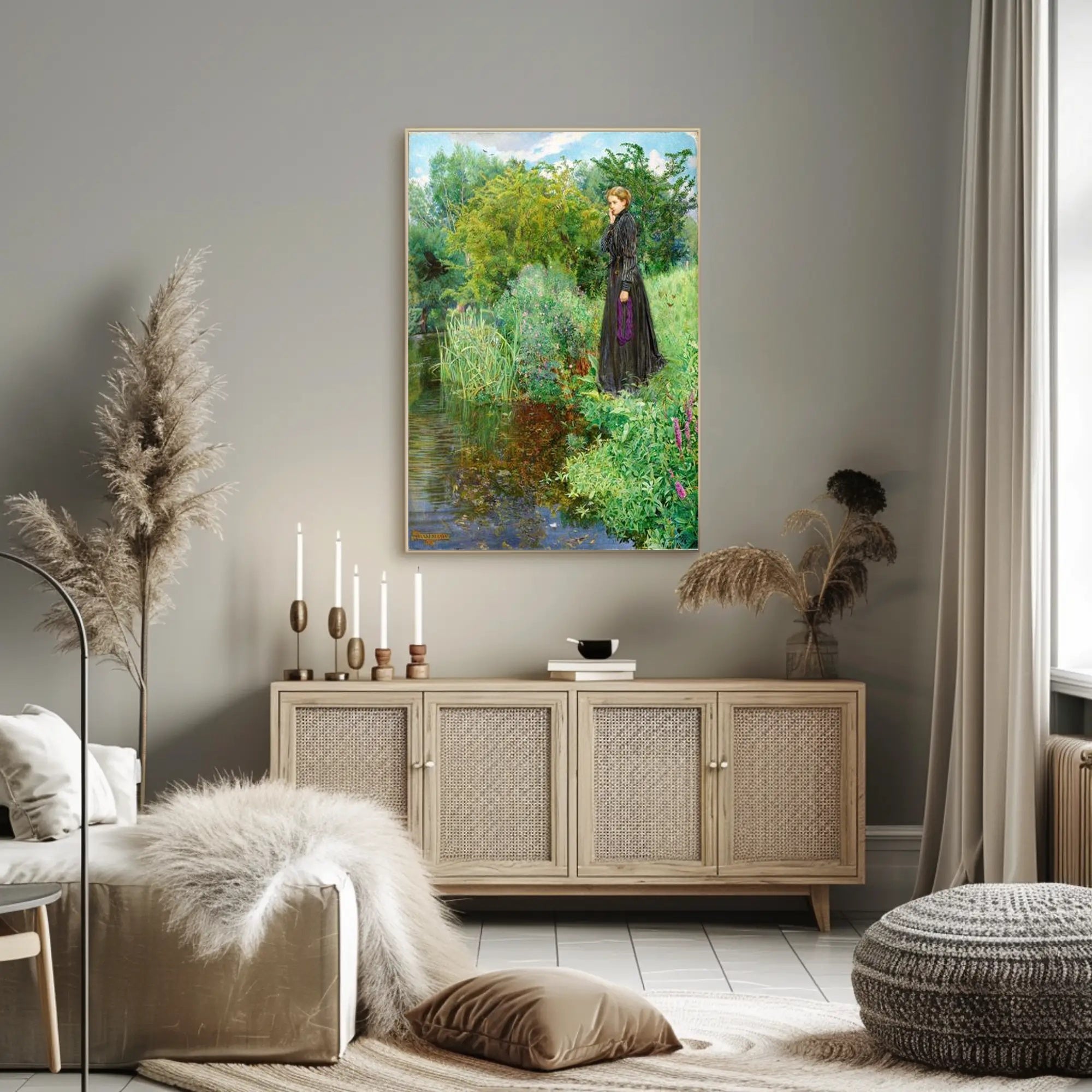 Contemplation by the Water's Edge Poster