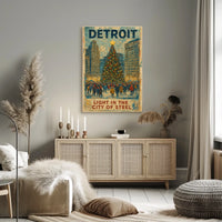 Detroit Light In The City Of Steel Poster
