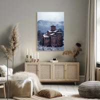 Winter Serenity At A Stone Chapel Poster