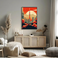 Autumn Skyline: Tokyo Tower at Sunset Poster