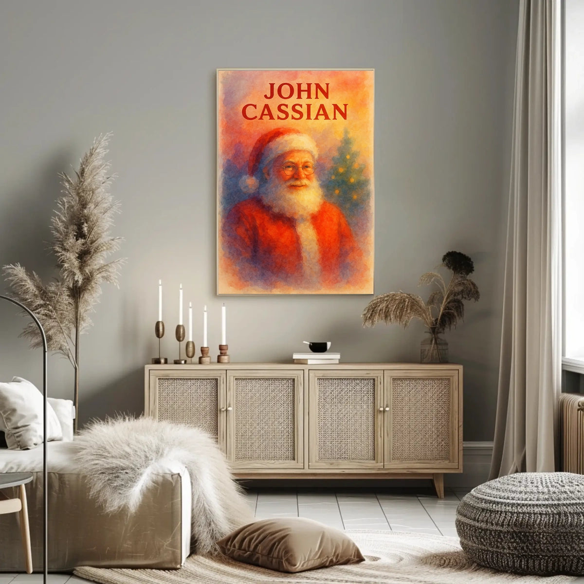 Santa Claus Holiday Cheer Christmas Cultural Poster