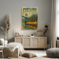 Portland Winter In The Rose City Poster