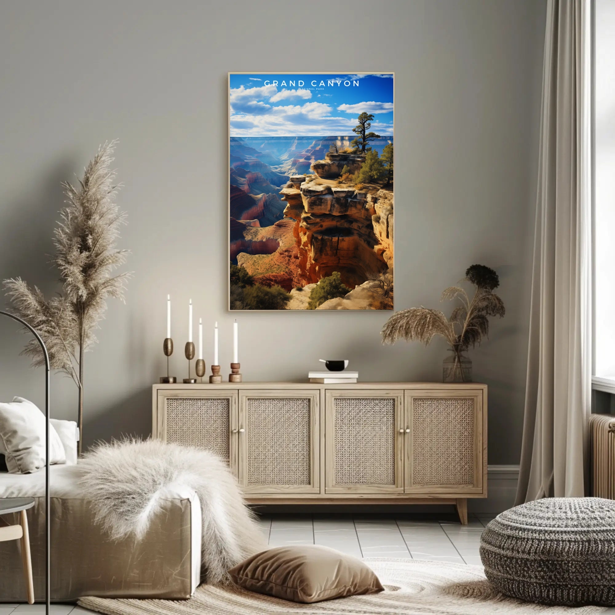 Grand Canyon Travel Poster Vintage Landscape Print