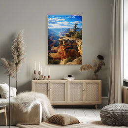 Grand Canyon Travel Poster Vintage Landscape Print