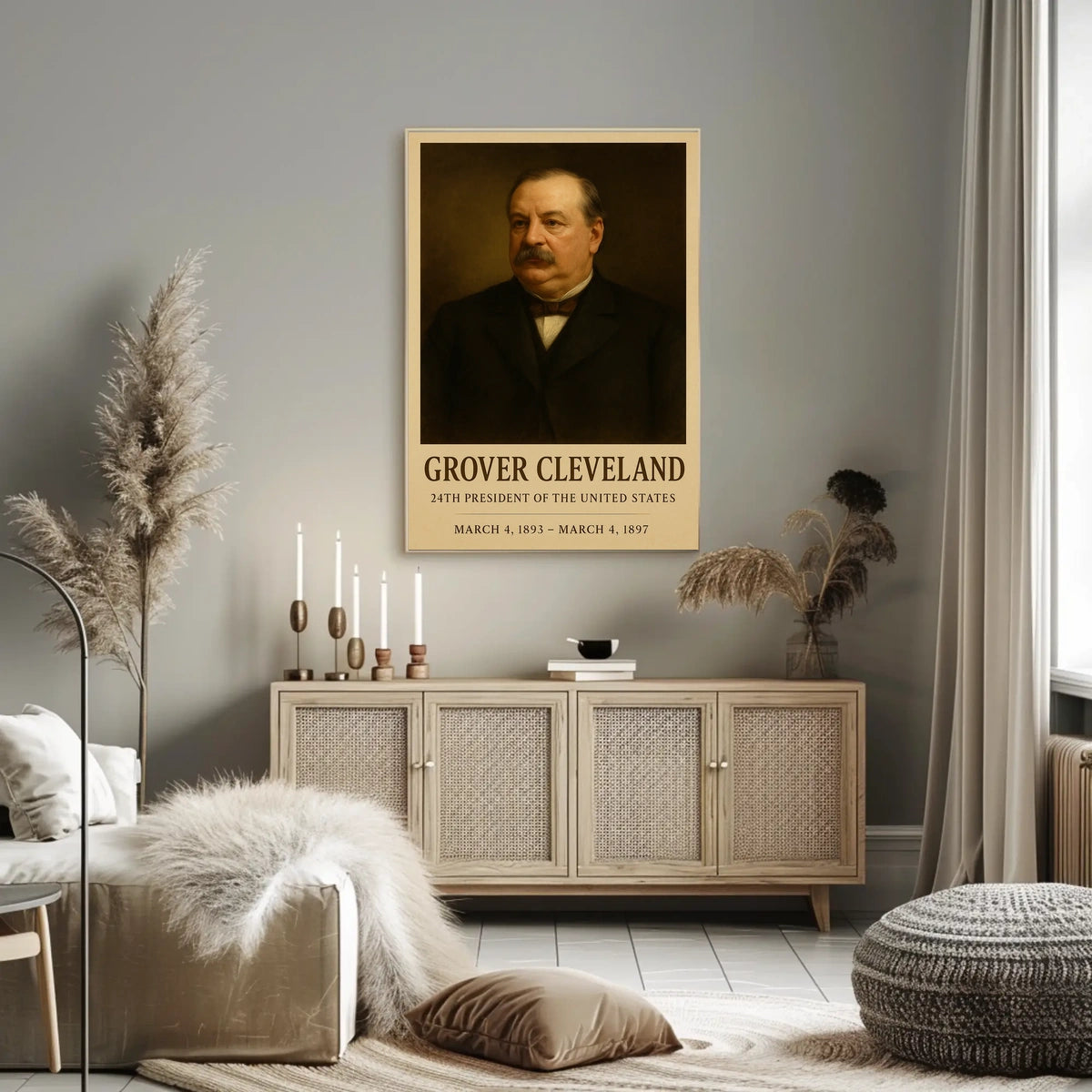 Grover Cleveland Classic Portrait Historical or Presidential Poster