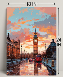 London At Dusk Poster PosterGoat