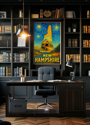 New Hampshire Starry Night Poster
