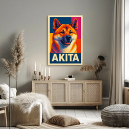 Akita Portrait Poster