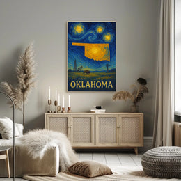 Oklahoma Starry Night Tribute Poster