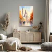 Grand Historic European Building in Urban Live Scene Poster