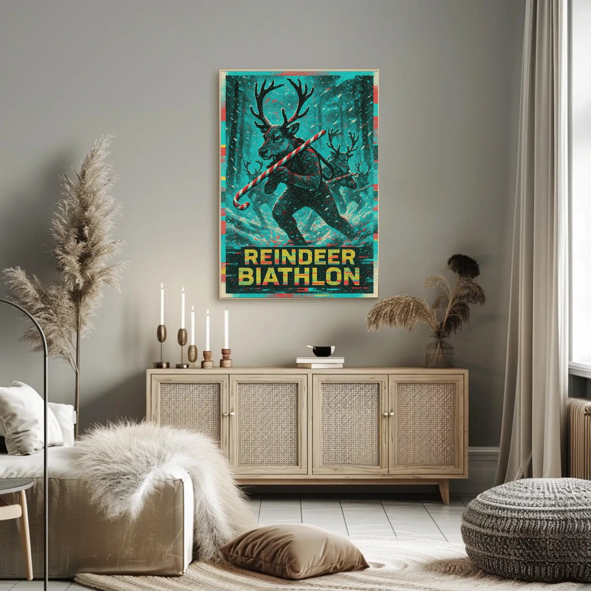 Reindeer Biathlon Poster