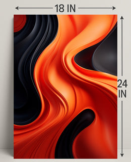 Abstract Waves Of Color Abstract Poster