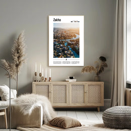 Zakho's Enchanting View Urban or Cityscape Poster PosterGoat