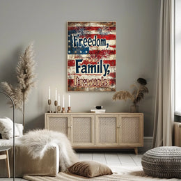 Freedom Family Fireworks Poster