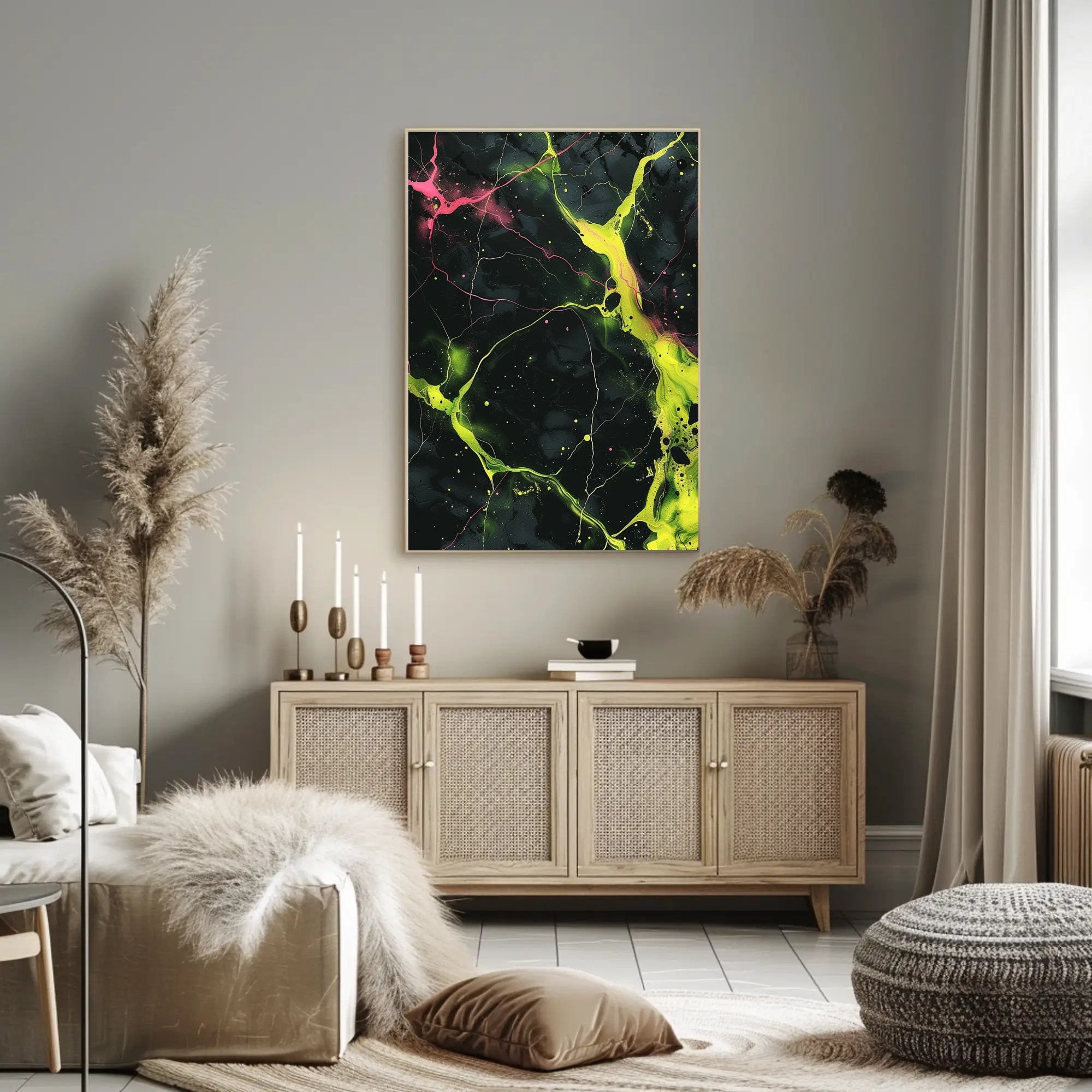 Neon Abstract Abstract Poster PosterGoat